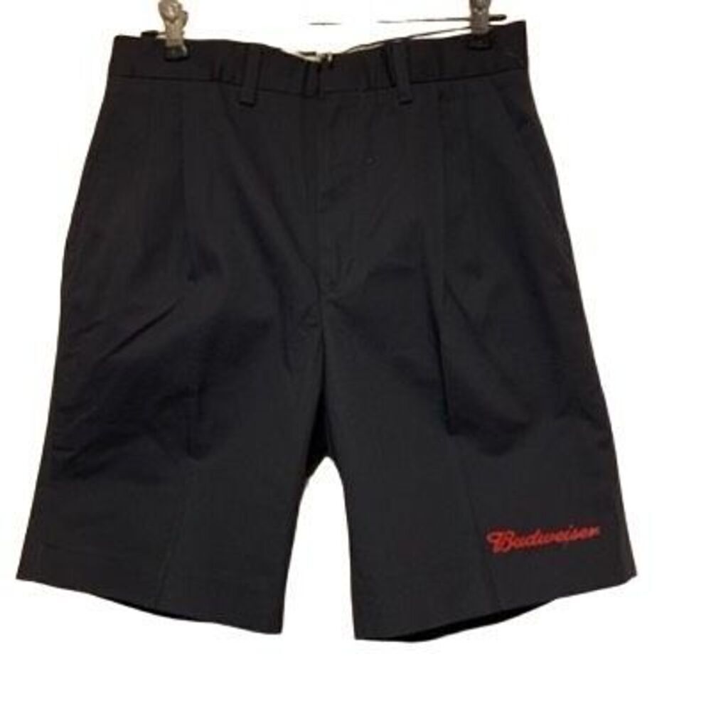 Vintage Riverside Size 29 Budweiser Blue Pleated Uniform Shorts *New-2nds*